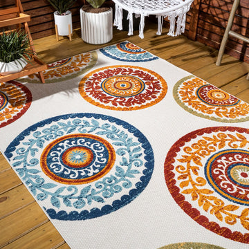 Circus Medallion High-low Indoor/outdoor Area Rug